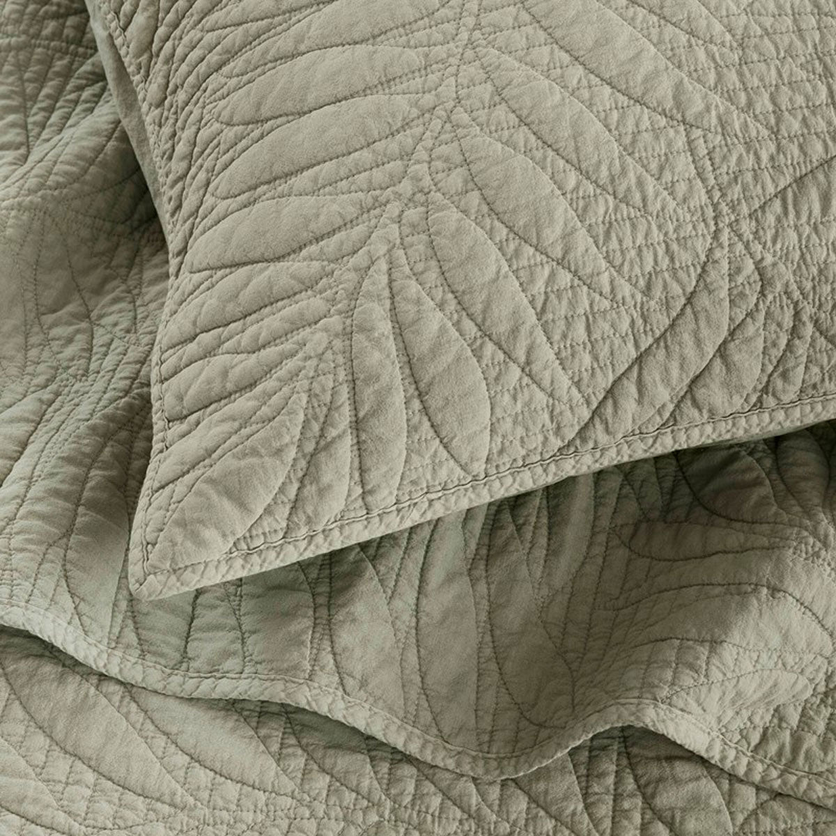 SAGE 3PC BOTANICAL LEAF QN SET
