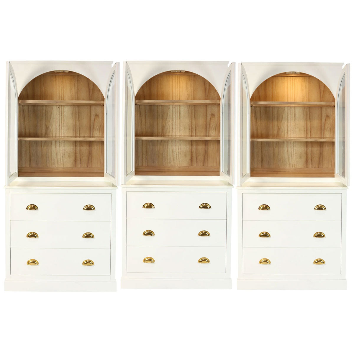 2PC CHEST AND HUTCH IN WHITE