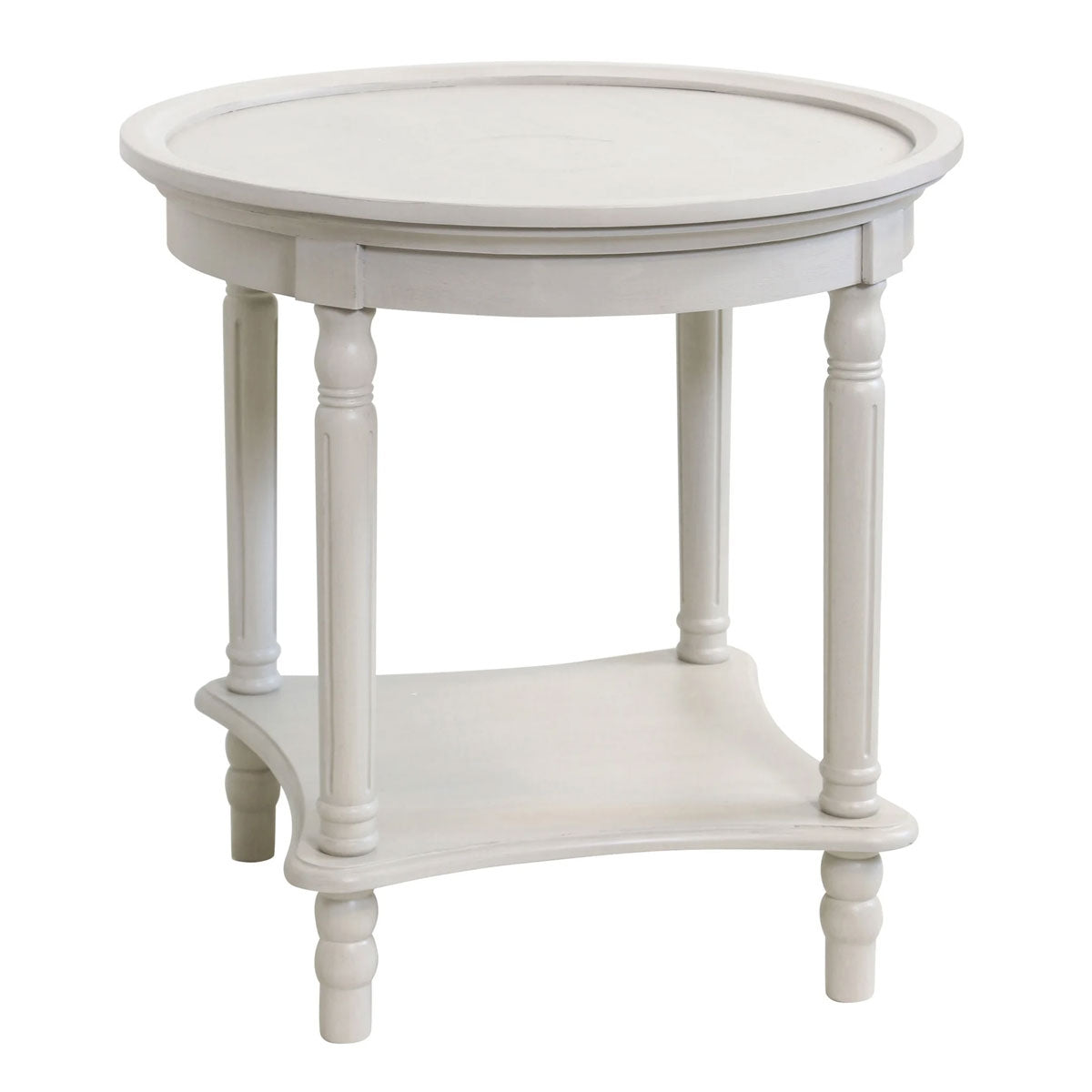 MOON LIT GREY RND END TABLE