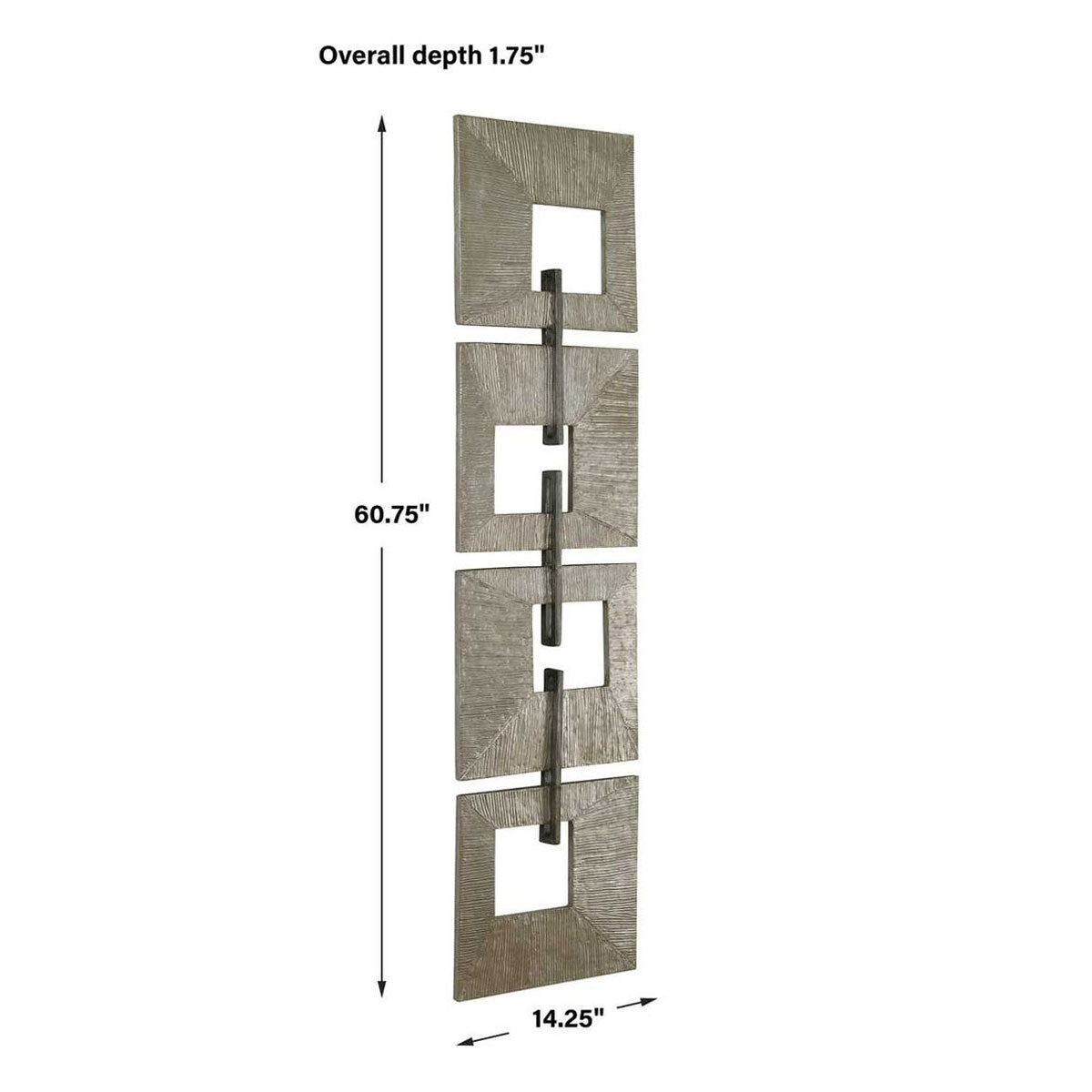 LINKED SQ METAL WALL ART