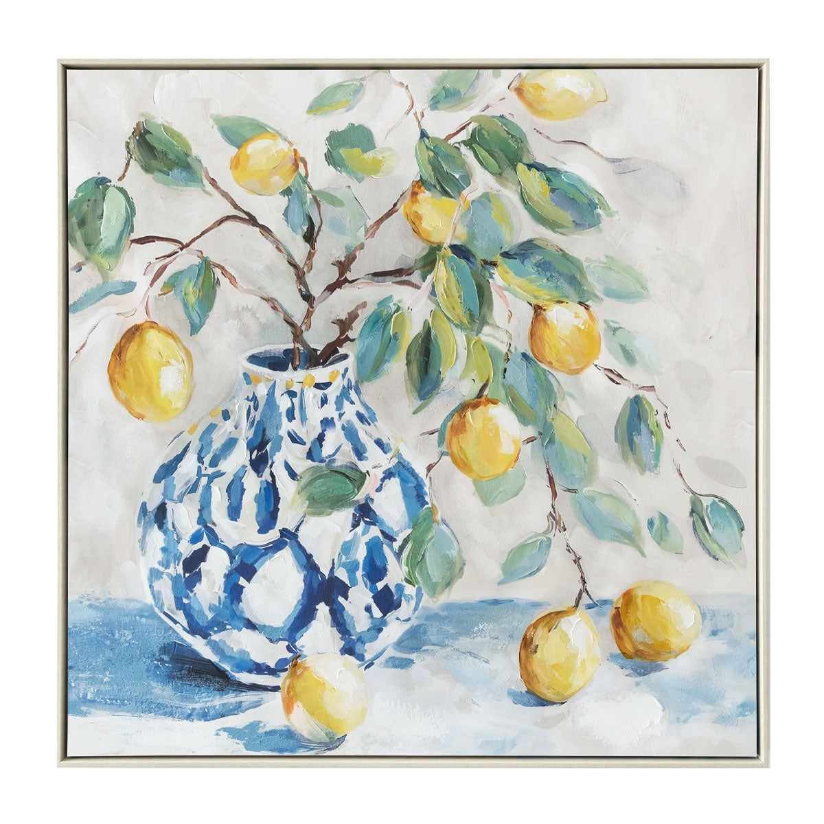 LEMONS IN VASE II CANVAS ART