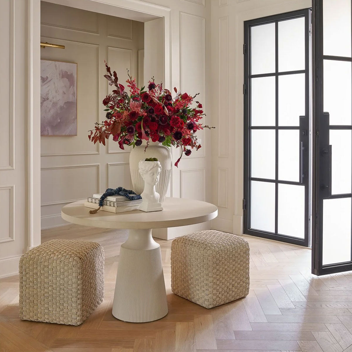 BIRCHAVEN WOVEN POUF