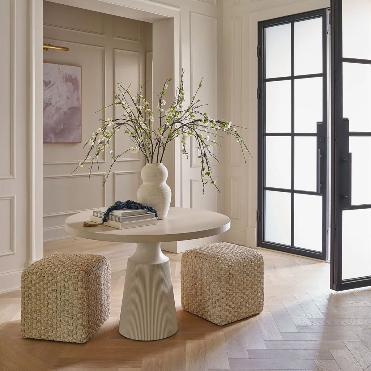 BIRCHAVEN WOVEN POUF