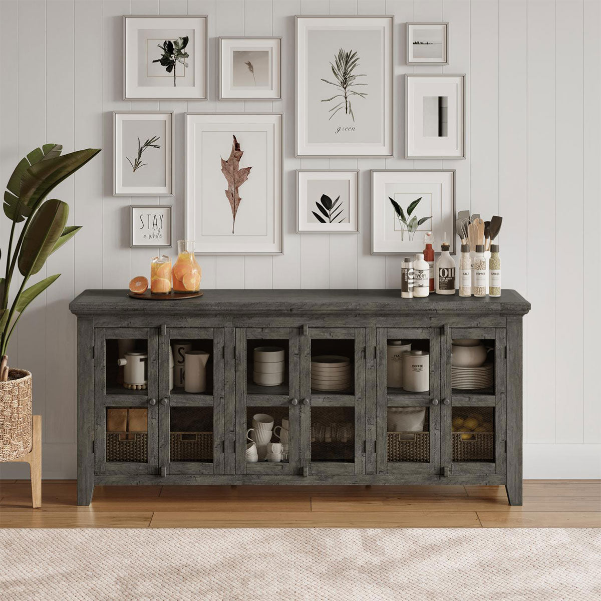 RUSTIC SHORES 6 DOOR CABINET