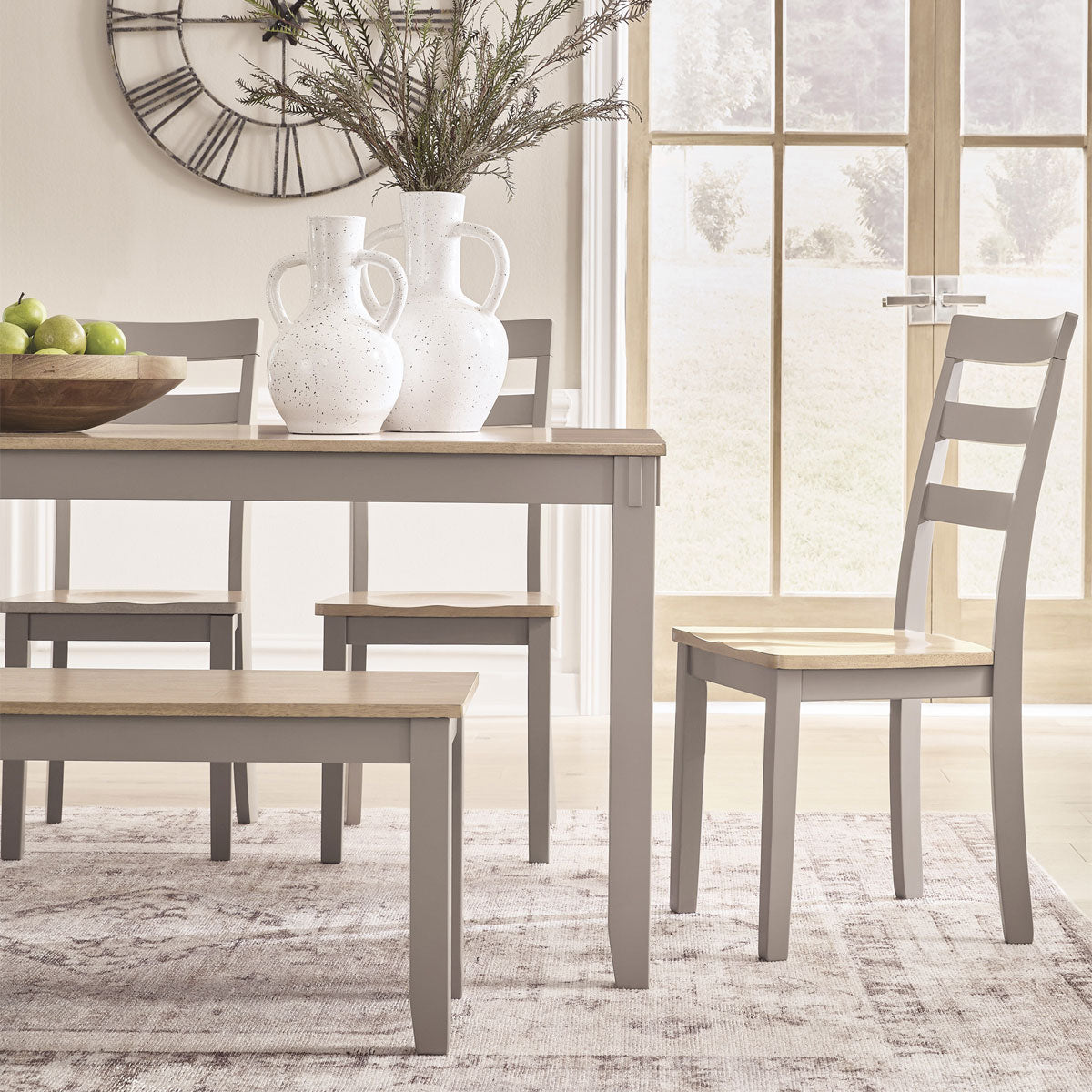 HARPERFELD NAT/GREY 6PC DIN W/