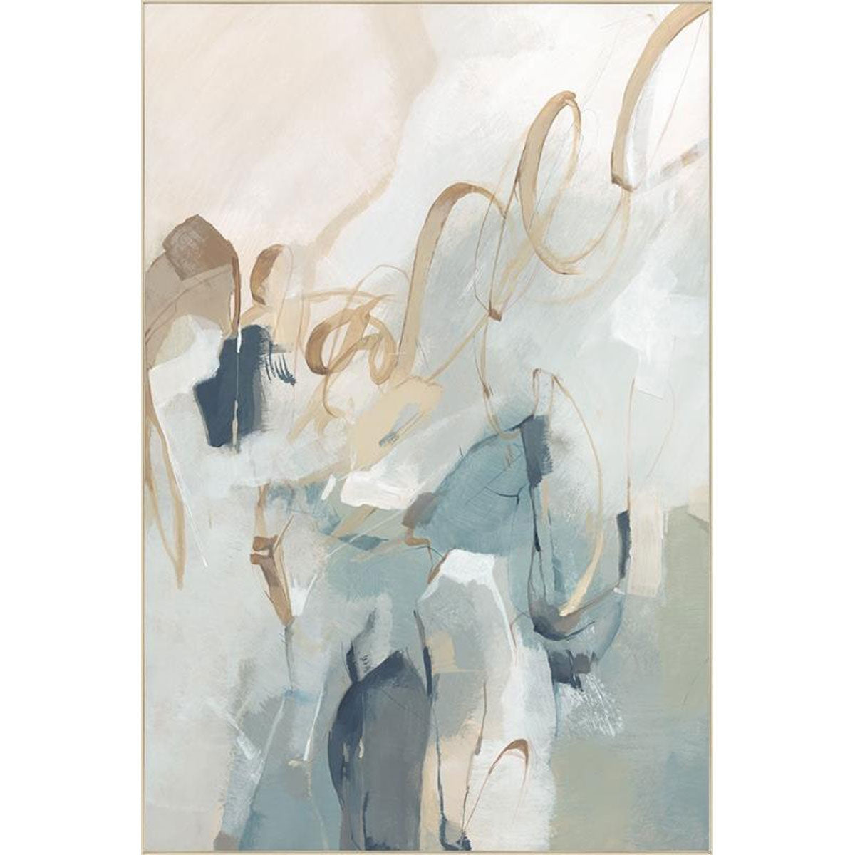 TWIRL I BLUE/CREAM ABSTRACT