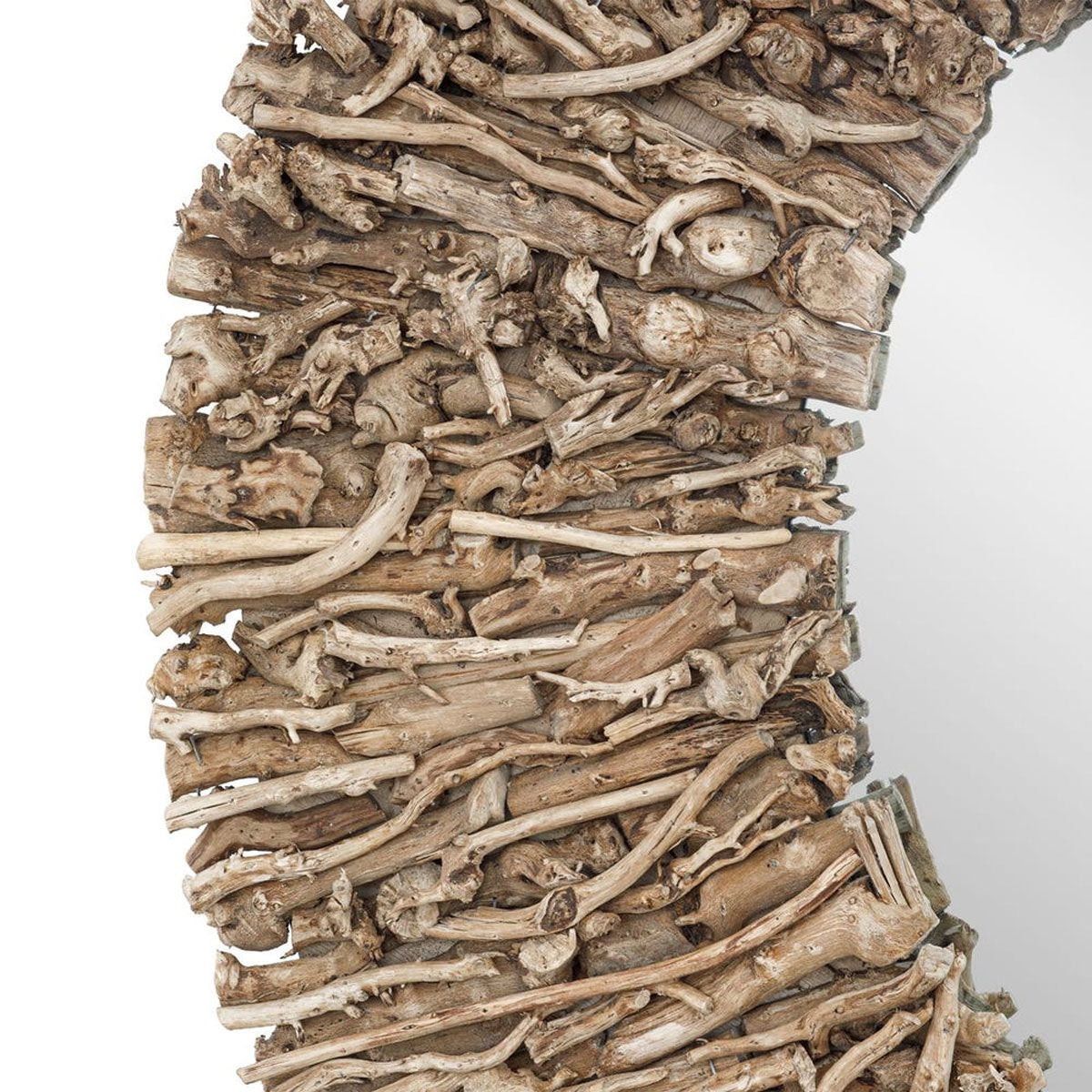 Rossetti Round Driftwood Mirror