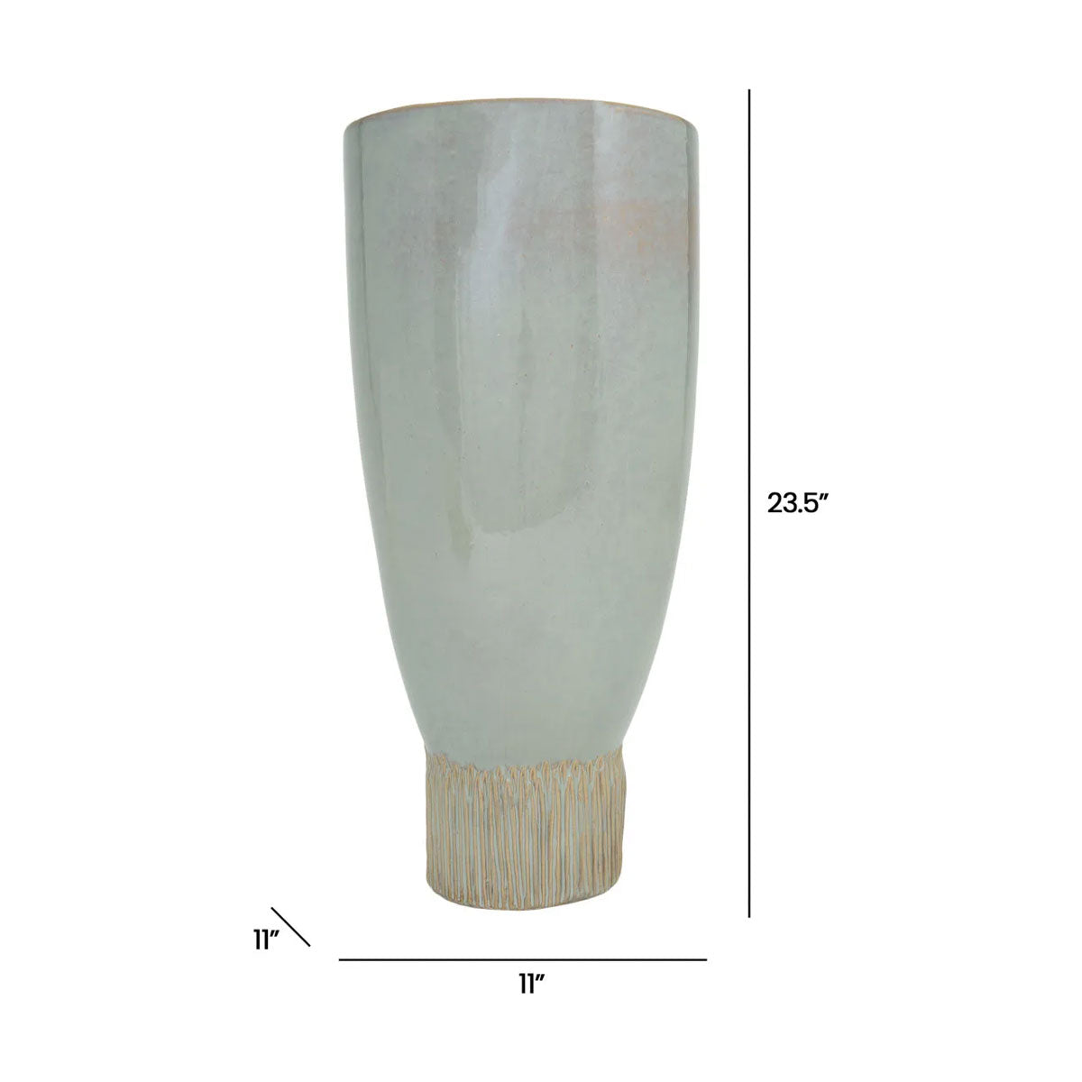 Omrao Robbin Bl Gls 23" Vase