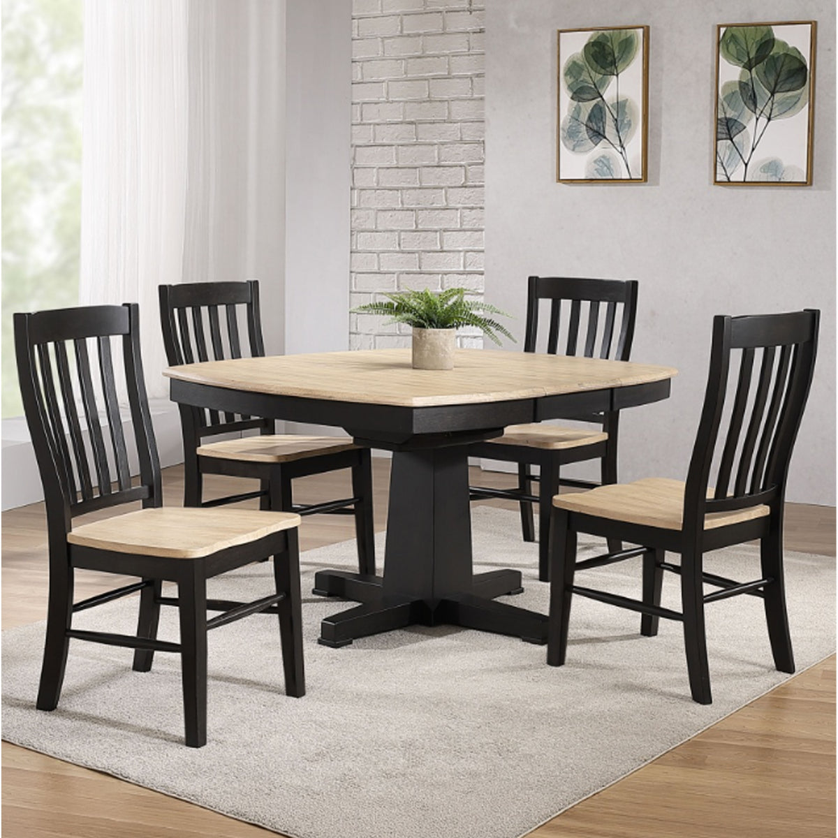 BROOKHAVEN 2TONE PED TABLE
