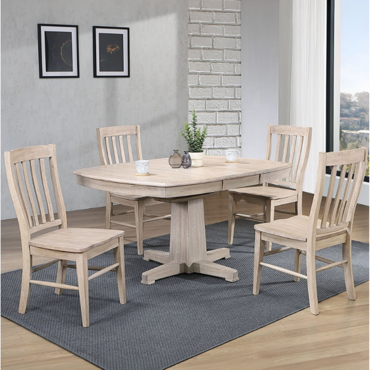 BROOKHAVEN NATURAL PED TABLE