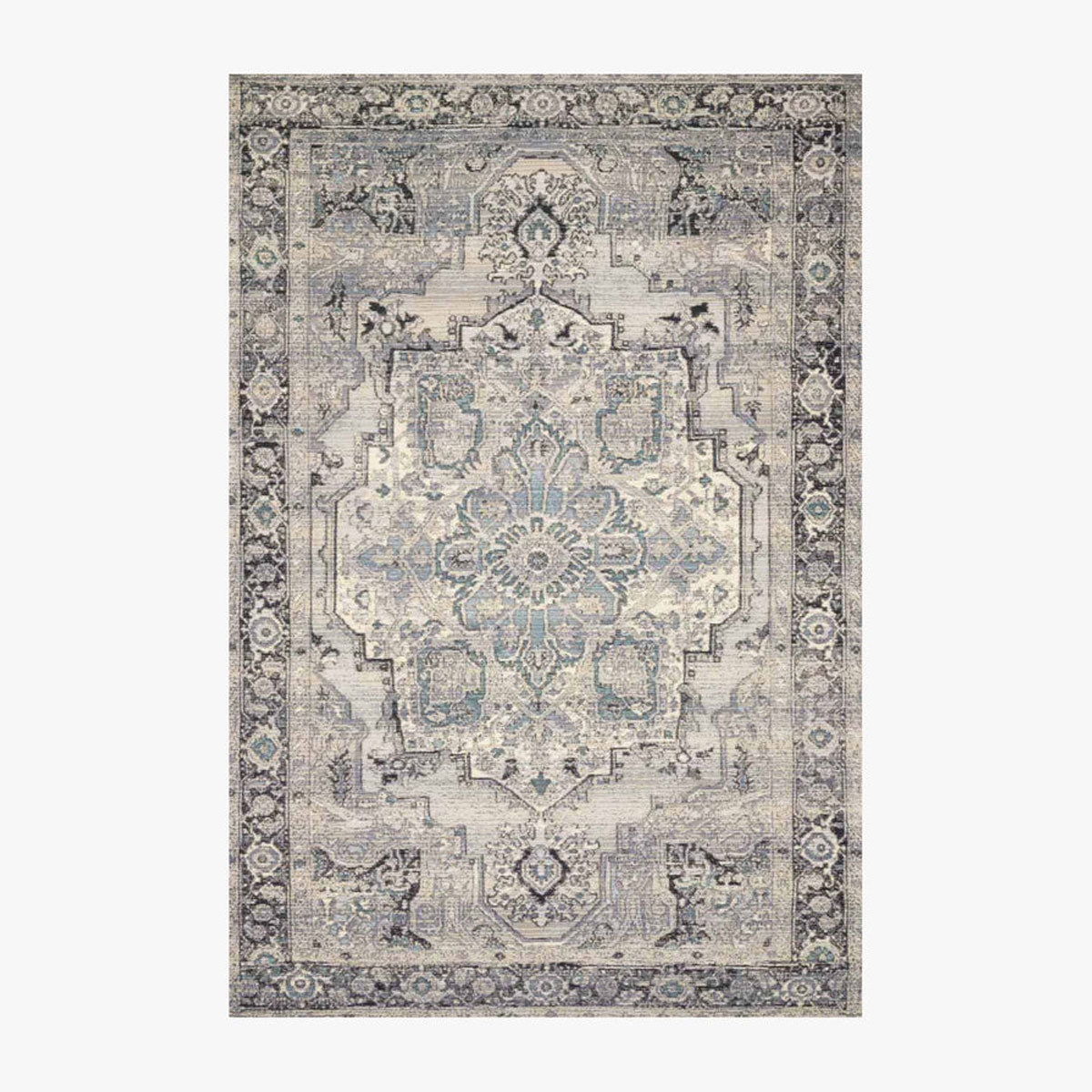 MIKA1 GRY/BL OUTDR 5'3X7'8 RUG