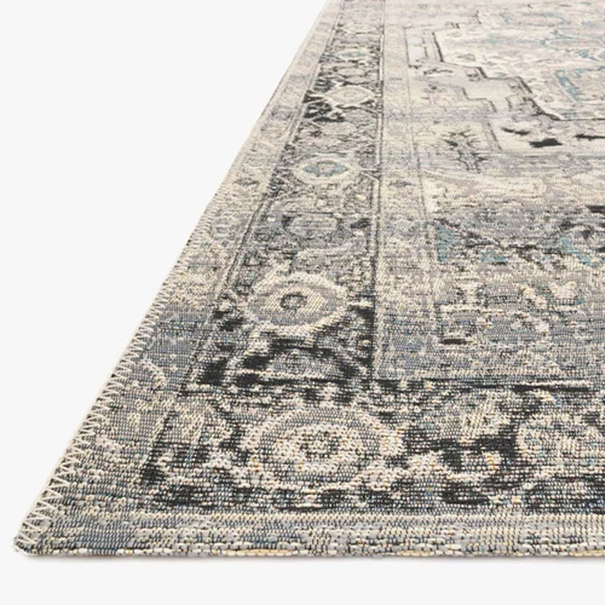 MIKA1 GRY/BL OUTDR 5'3X7'8 RUG