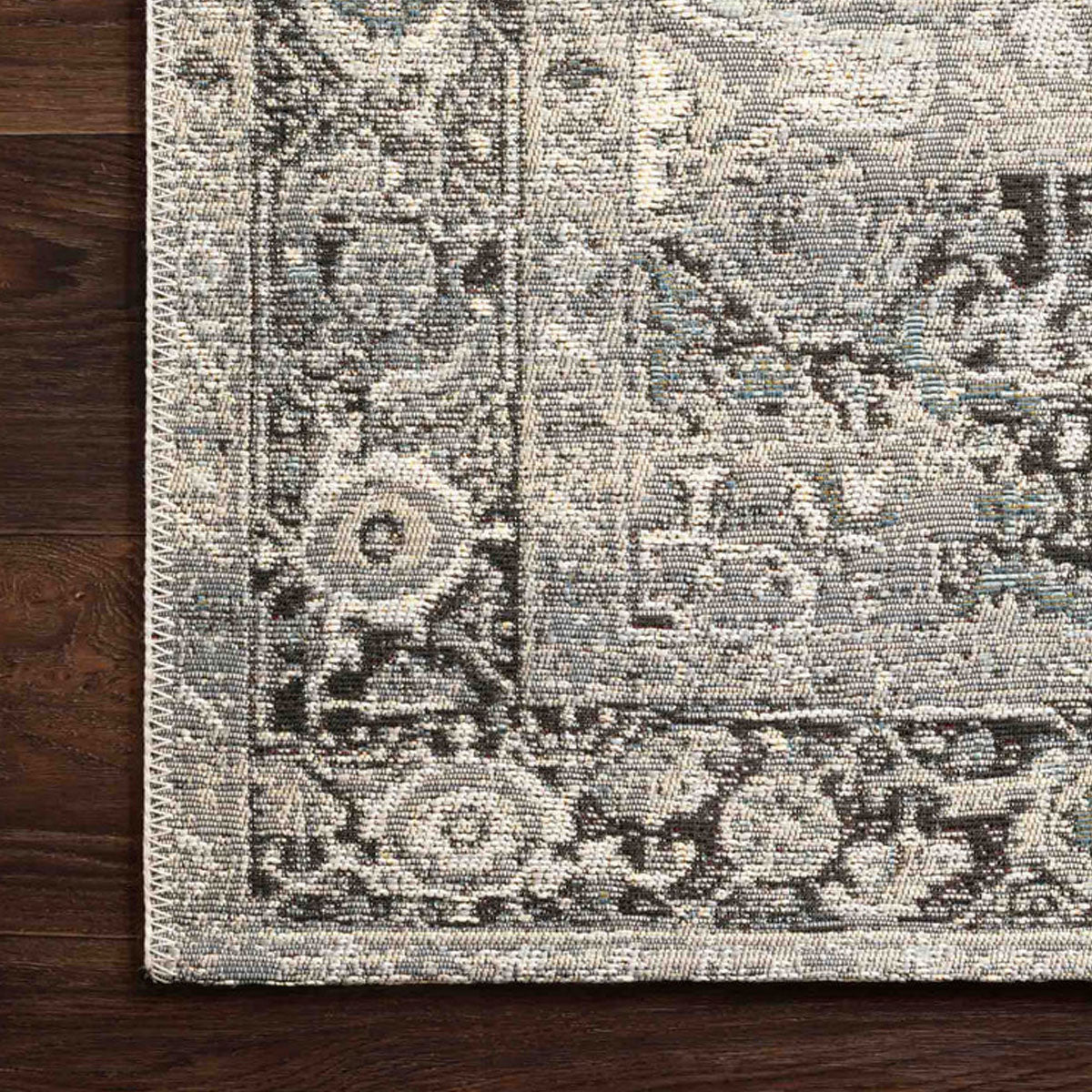 MIKA1 GRY/BL OUTDR 5'3X7'8 RUG