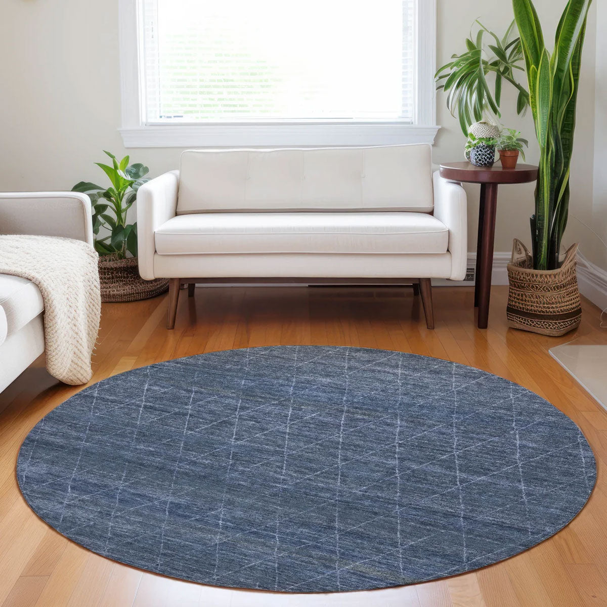 BURANO 3 NAVY 8' ROUND RUG