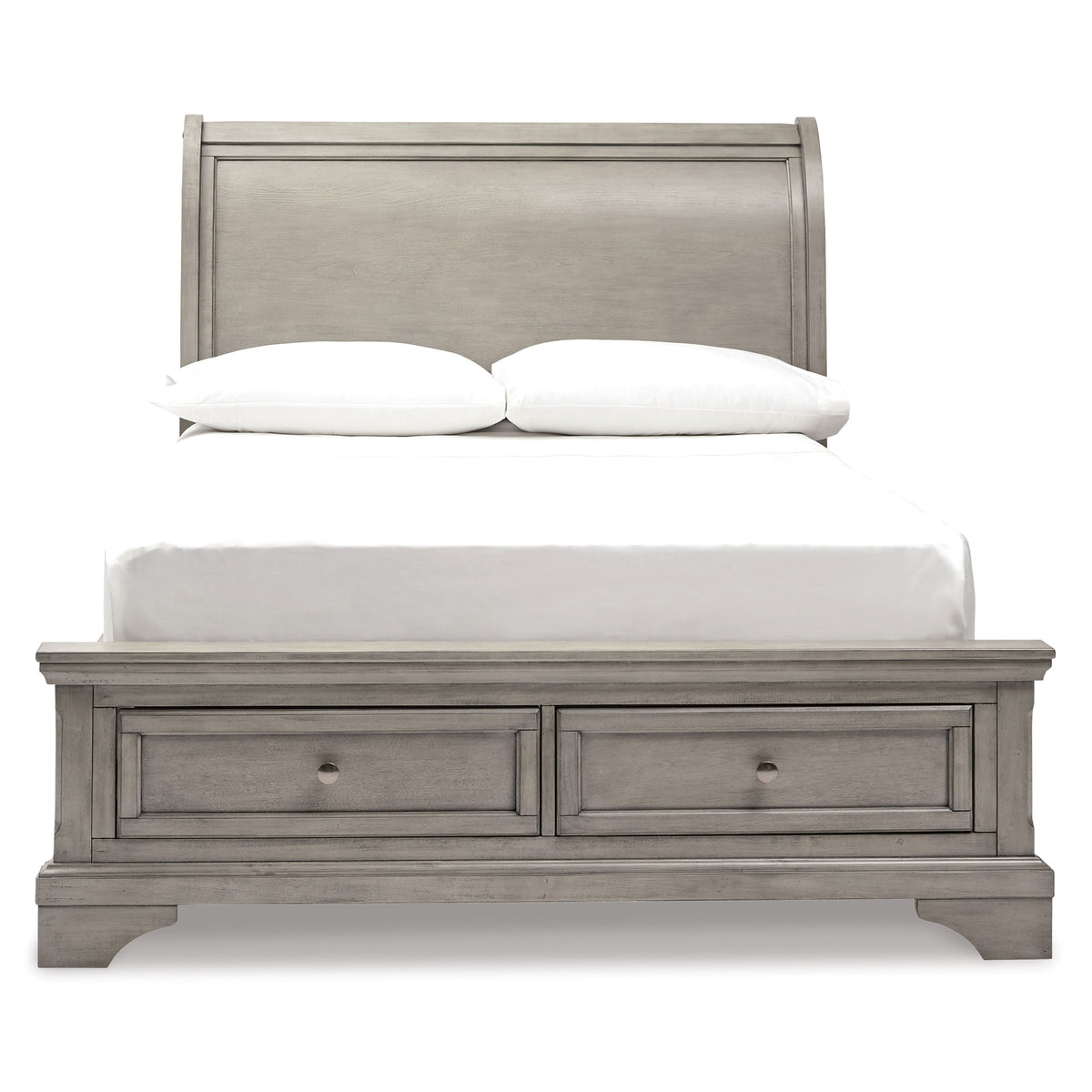 Kenley gray #headboard style_sleigh, bed storage type_end drawers