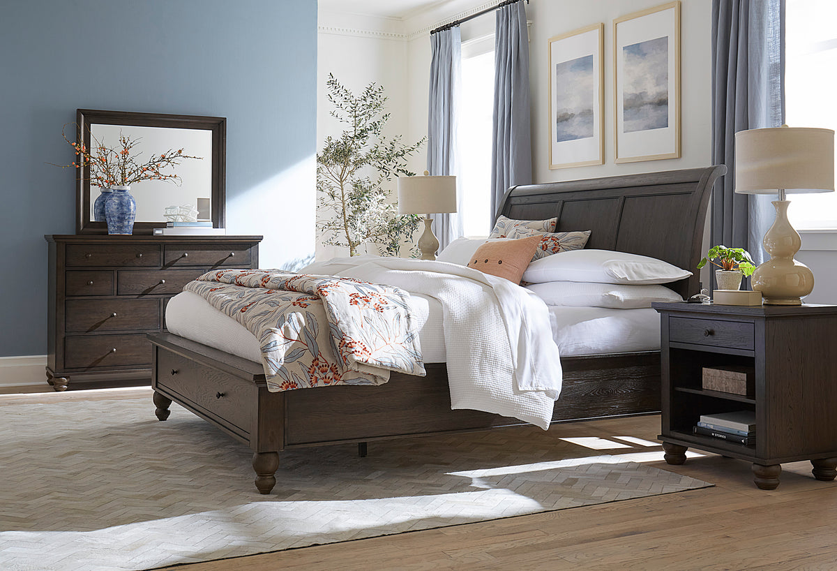 cambridge bed #color_black, bed storage type_end drawers
