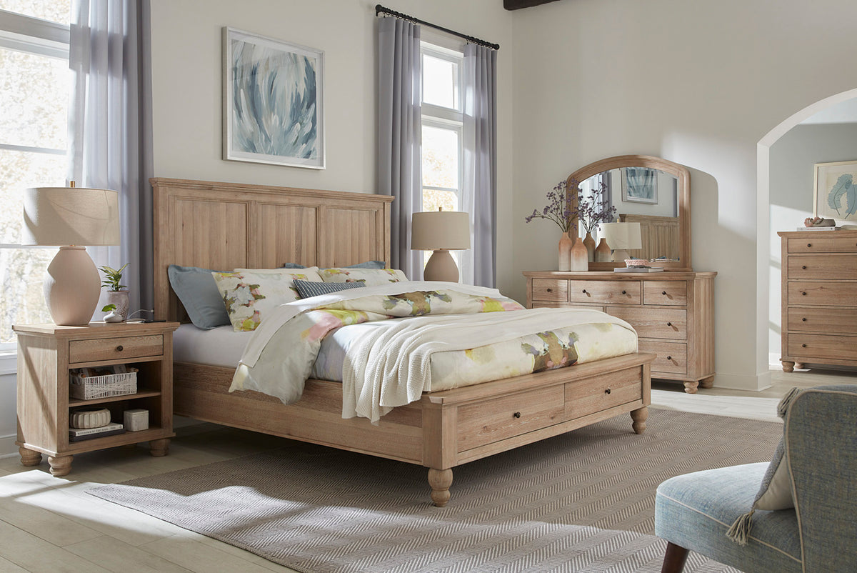 cambridge #color_beige, bed storage type_end drawers