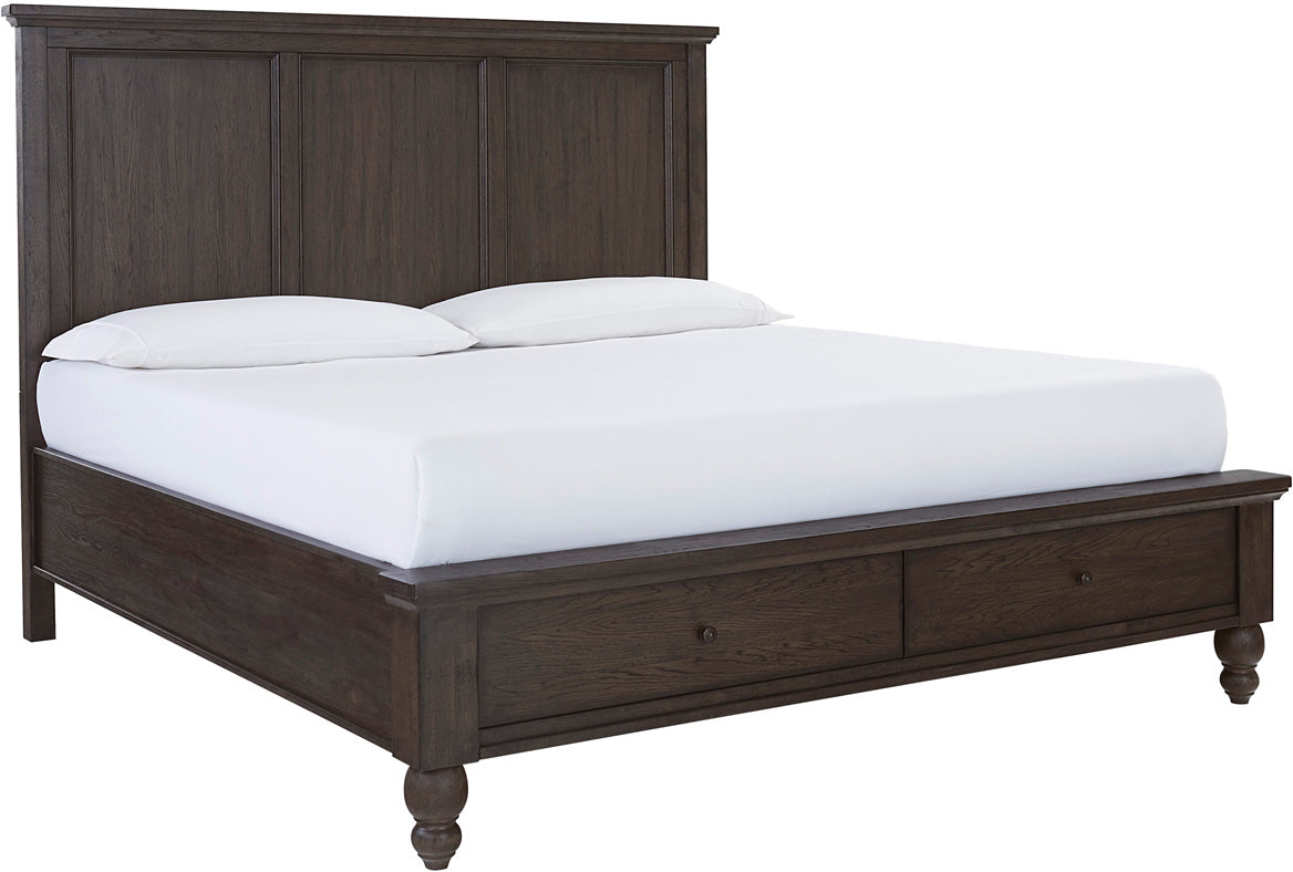 camridge pepper bed #color_black, bed storage type_end drawers