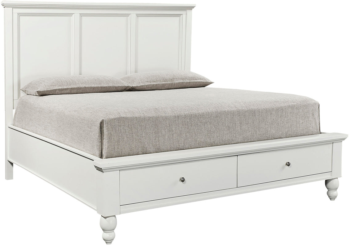 cambridge #color_white, bed storage type_end drawers