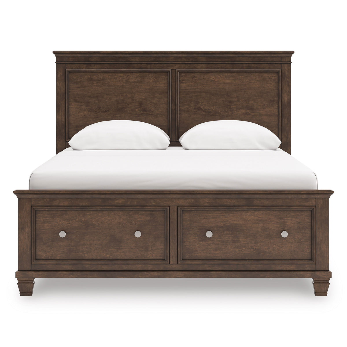 dana brown queen bed with storage#Color_brown,Size_queen,bed storage type_end drawers