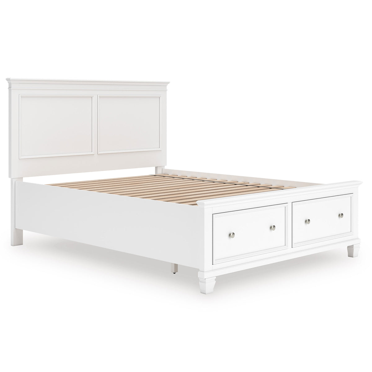 dana white queen bed with storage#Color_white,size_queen,bed storage type_end drawers