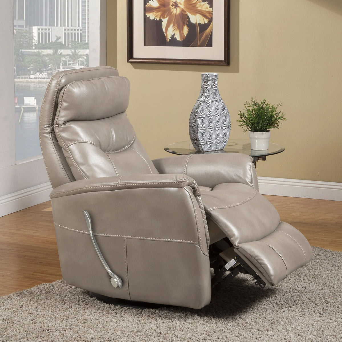 Gemini Swivel/Glider Recliner in Linen
