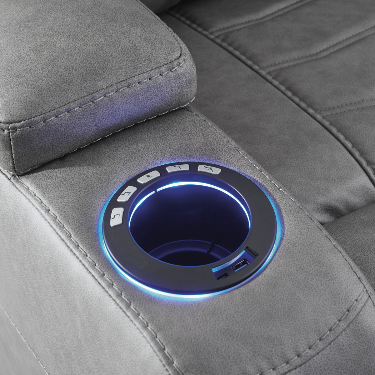 SCHOONER RECLINER W/POWER HEADREST IN SLATE
