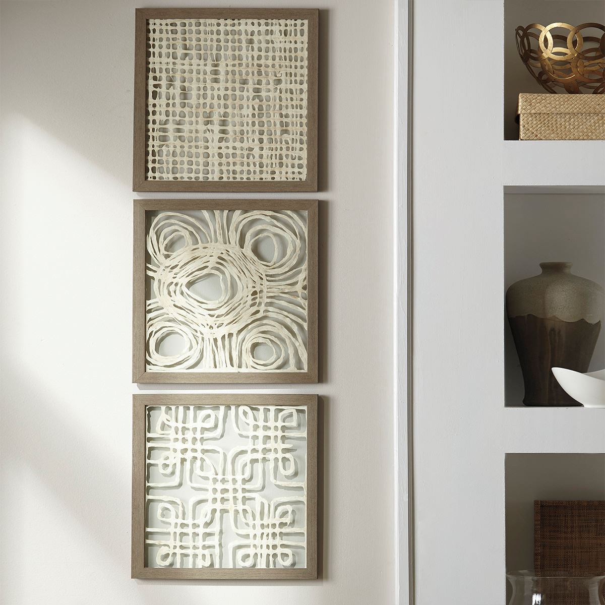 Odella Set of 3 Sculptural Art