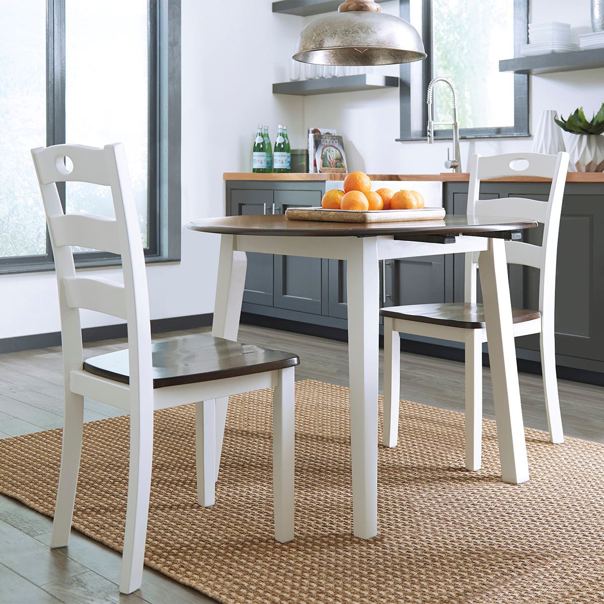 Kelly 3 Piece Dining Set with Drop Leaf Table and 2 Chairs