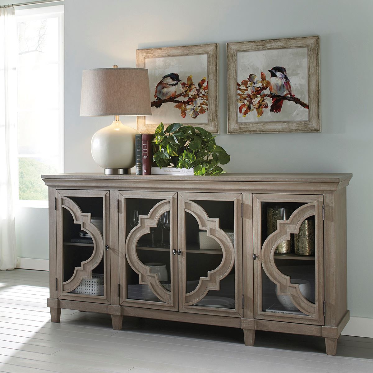 Antique Gray Console