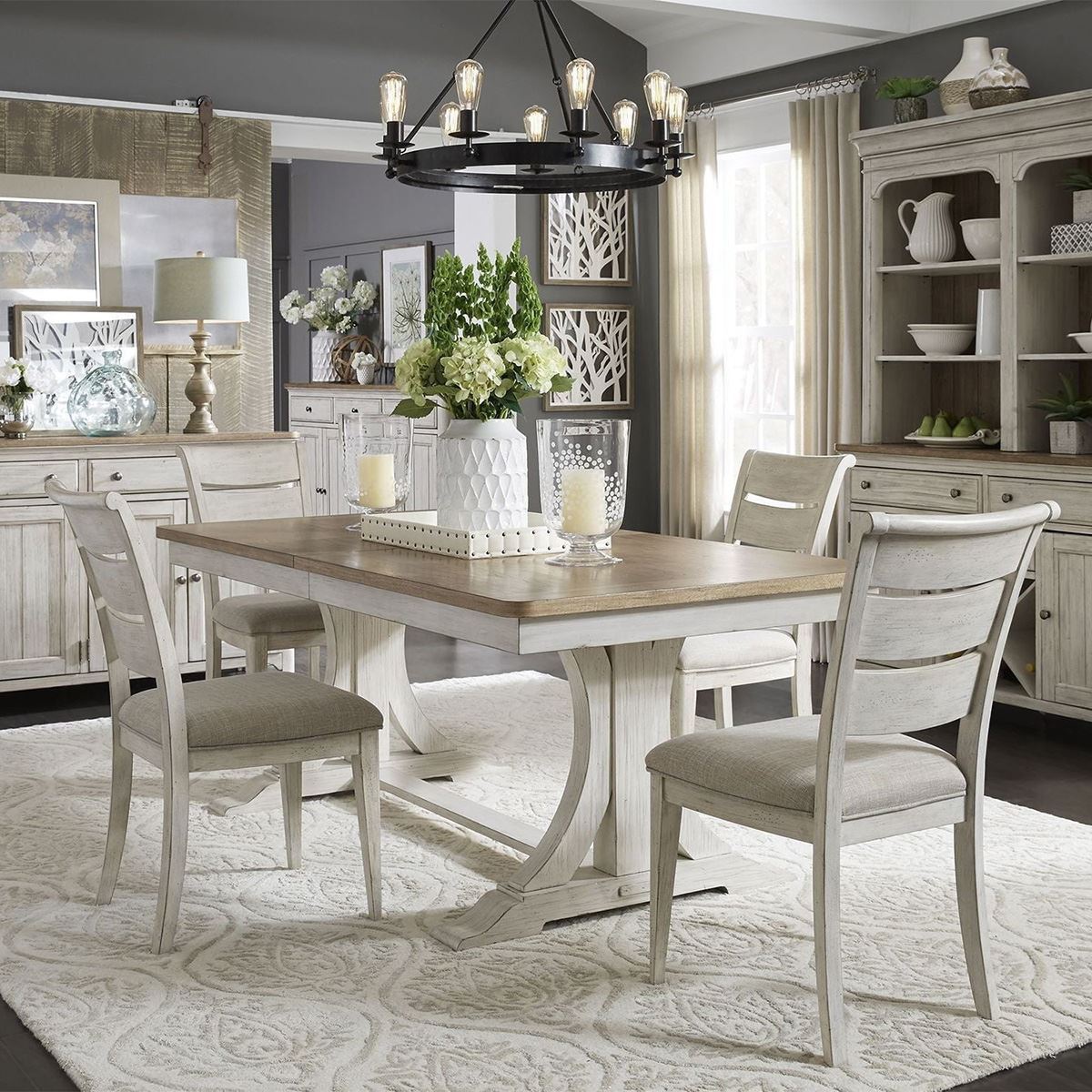 Roanoak Ladder Back Upholstered Side Chair