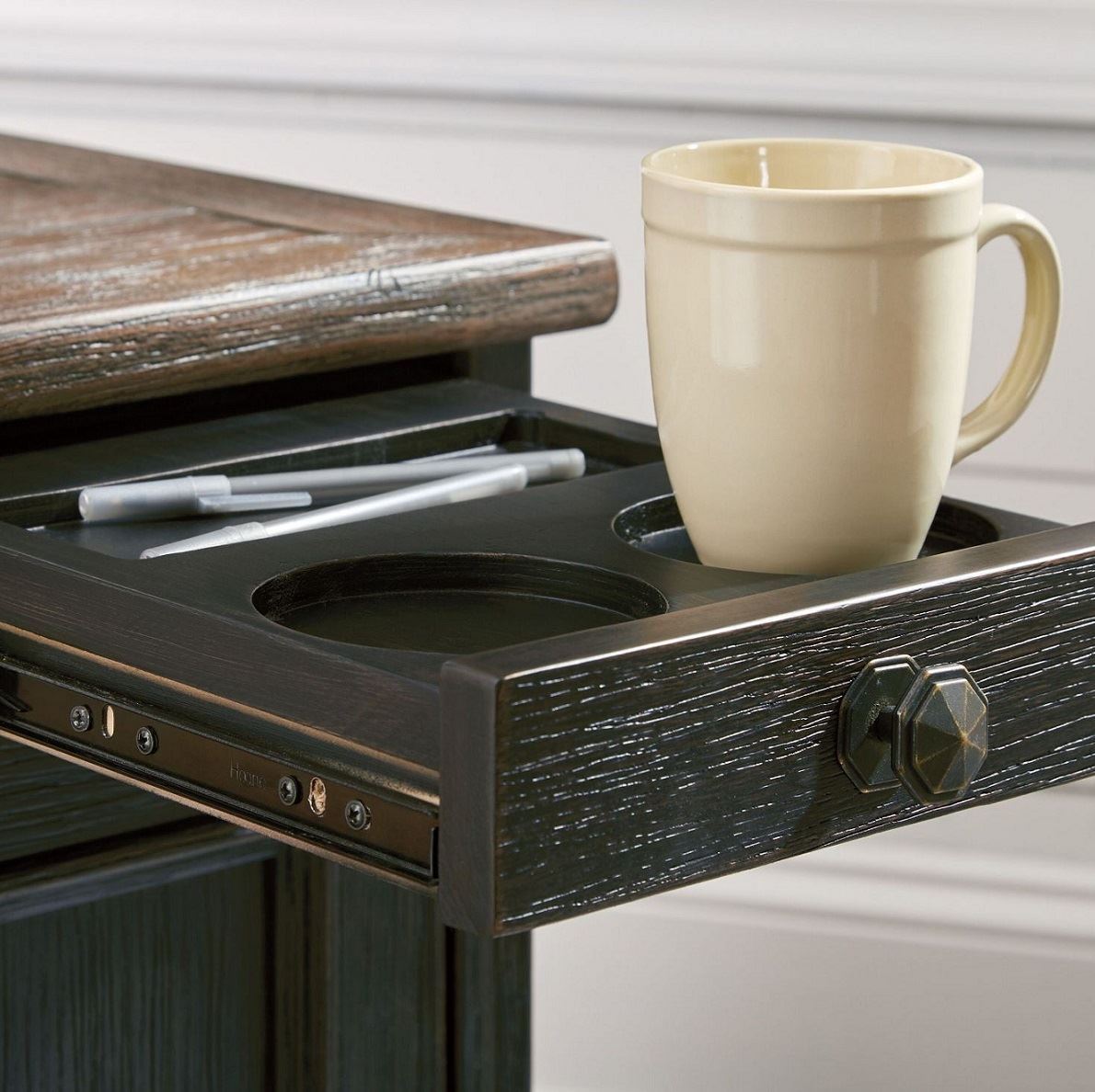 Antiquity Brown Chairside End Table