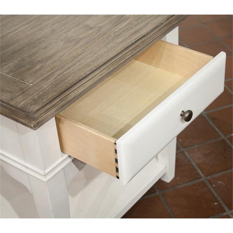Myra White 24" 1 Drawer End Table