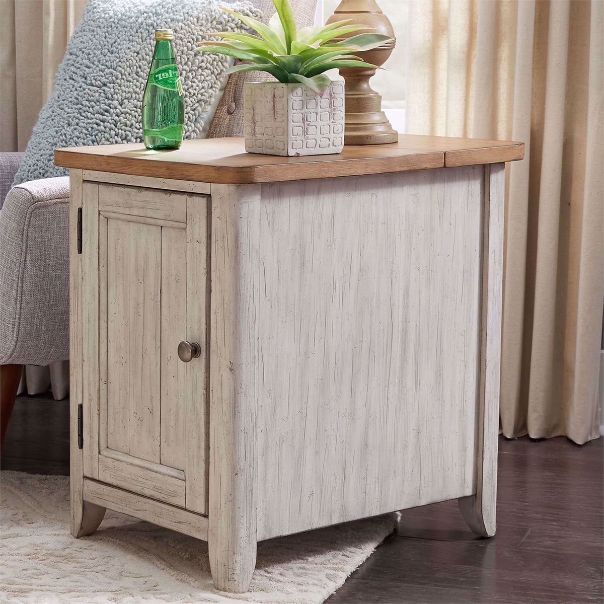 Roanoak Door Chairside Table
