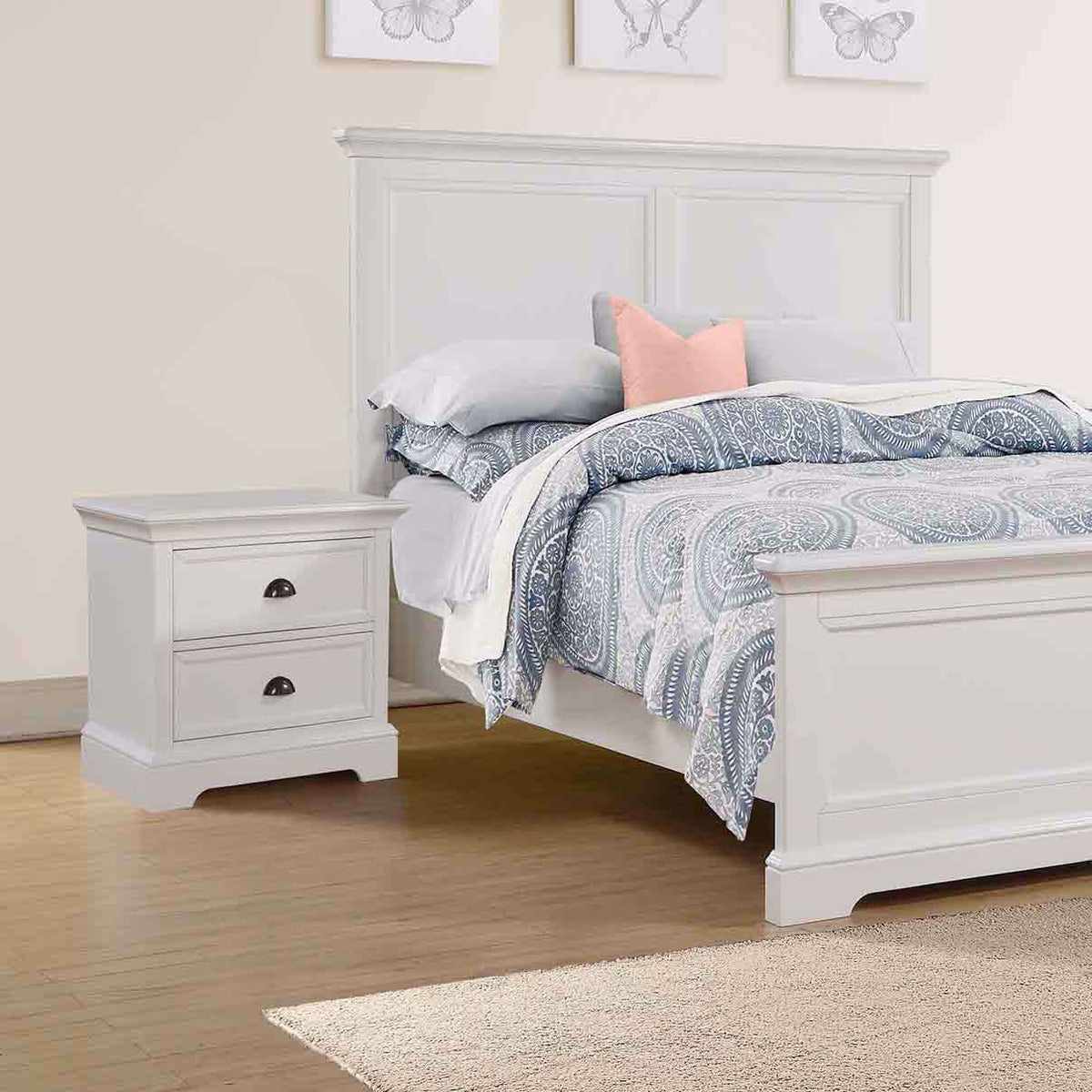 Tamarack White 2 Drawer Nightstand