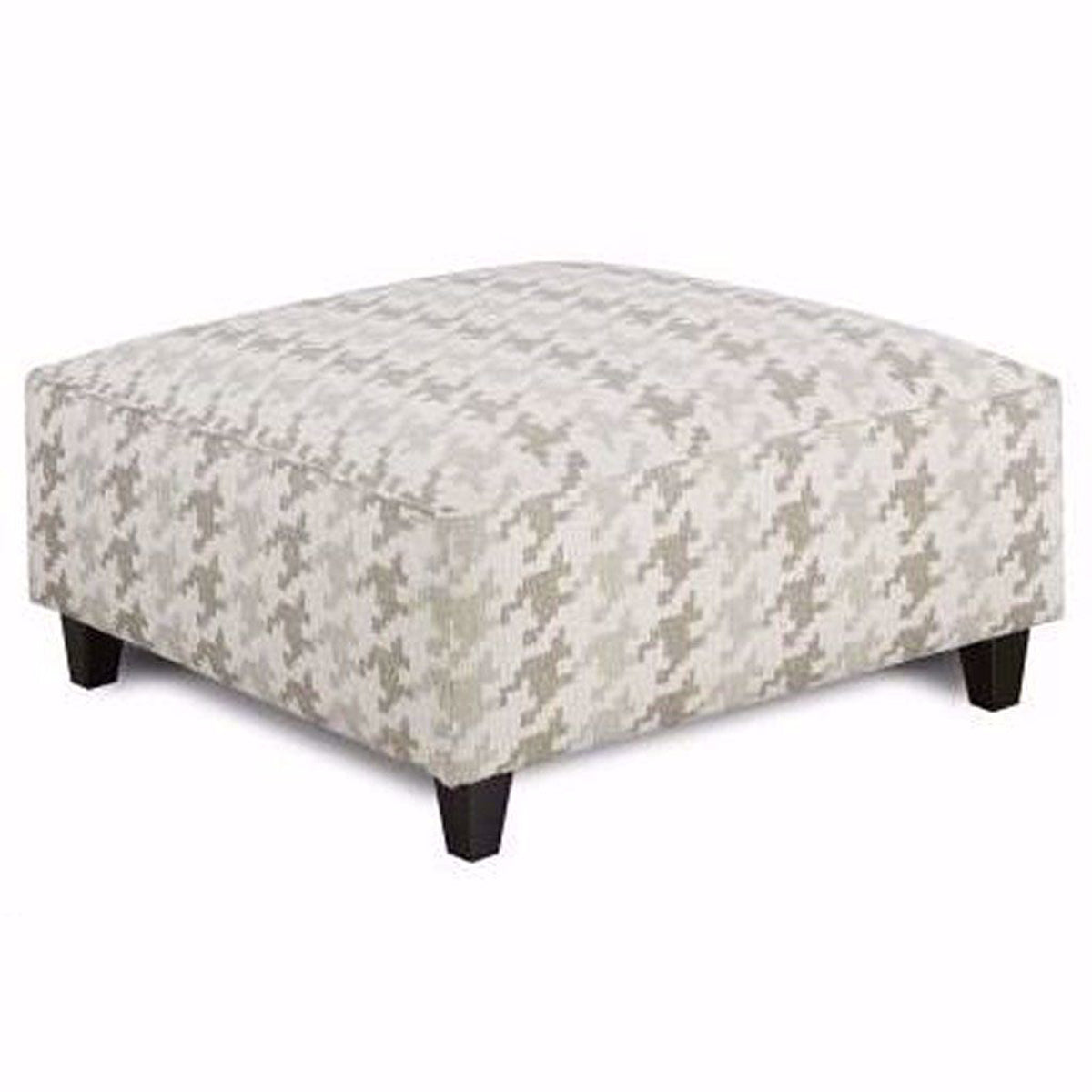 Bryant Cocktail Ottoman in Houndstooth