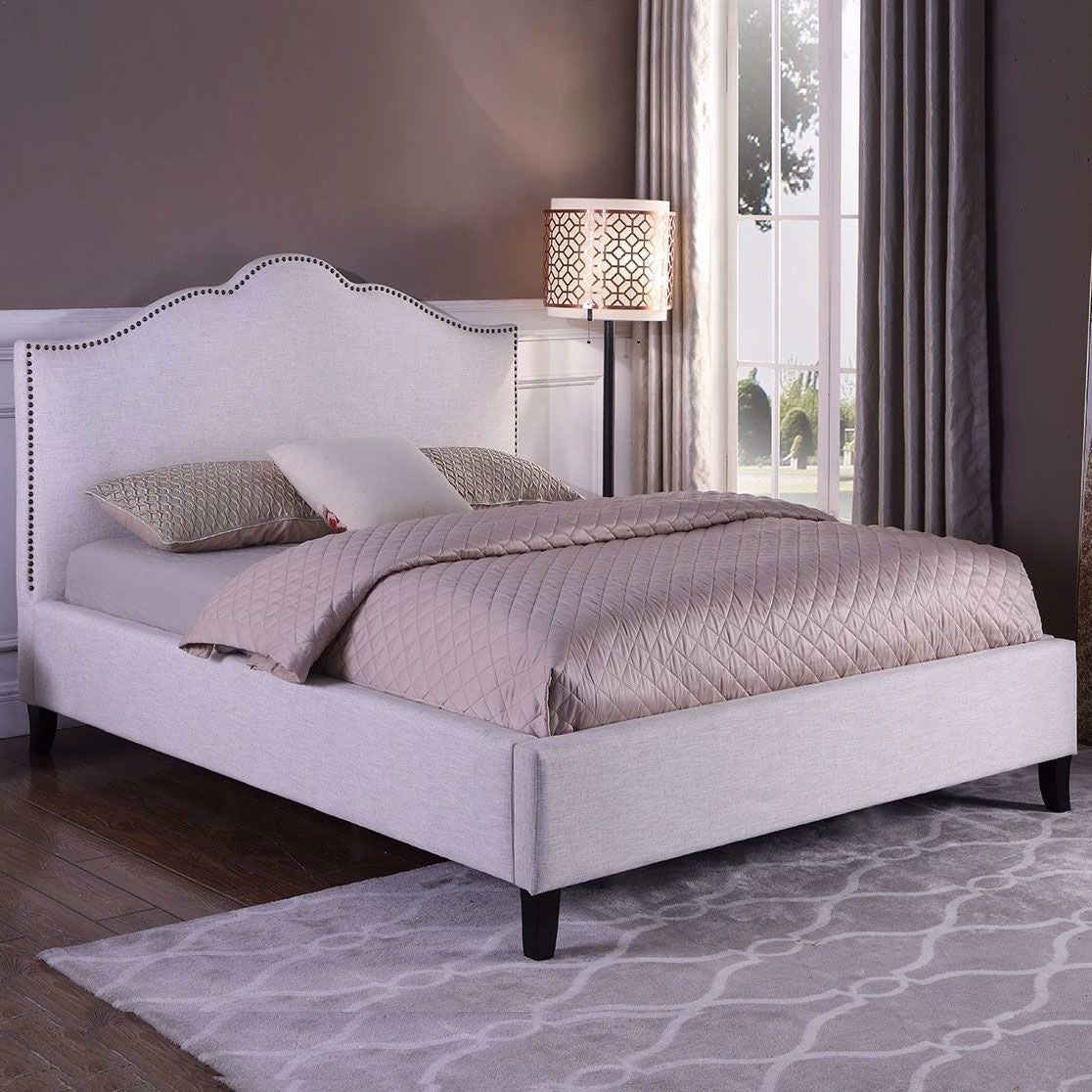 jamie upholstered#color_beige, size_queen