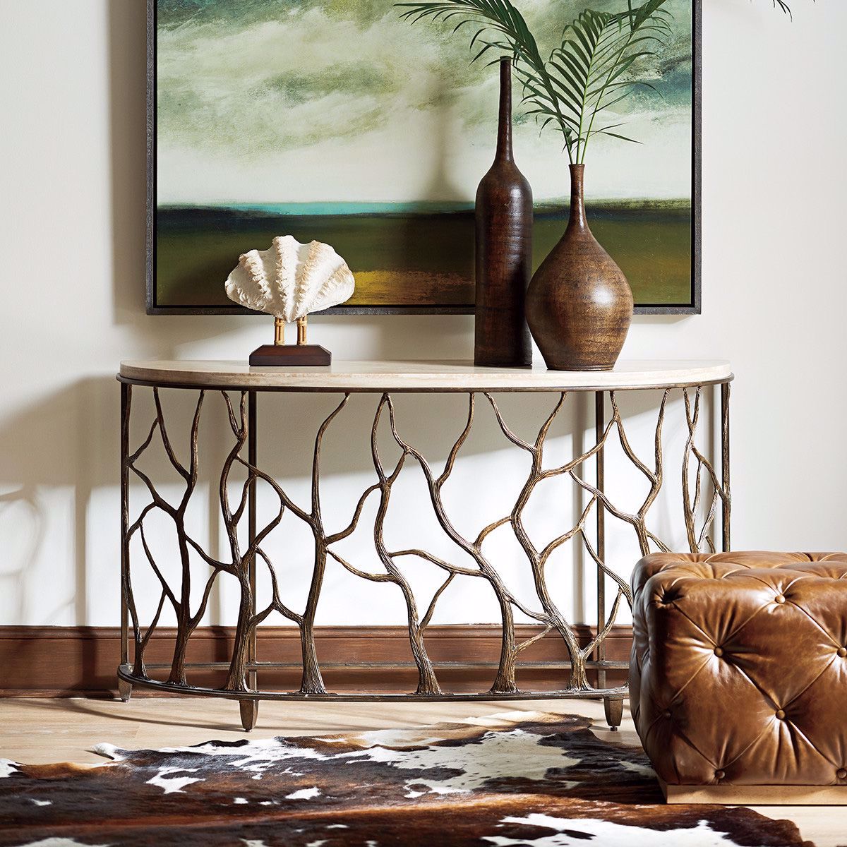 Bannister Garden Console Table