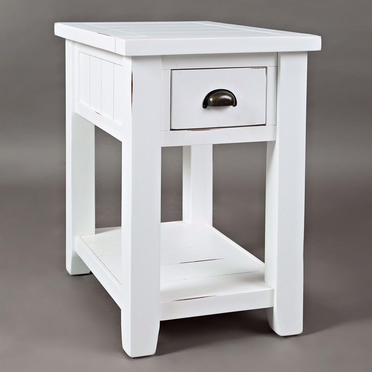 Artisan White Chairside Table