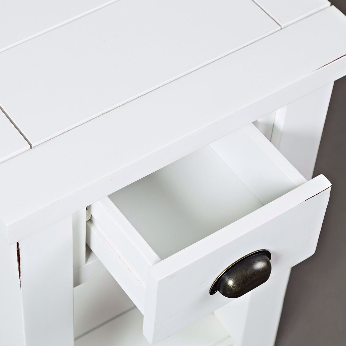 Artisan White Chairside Table