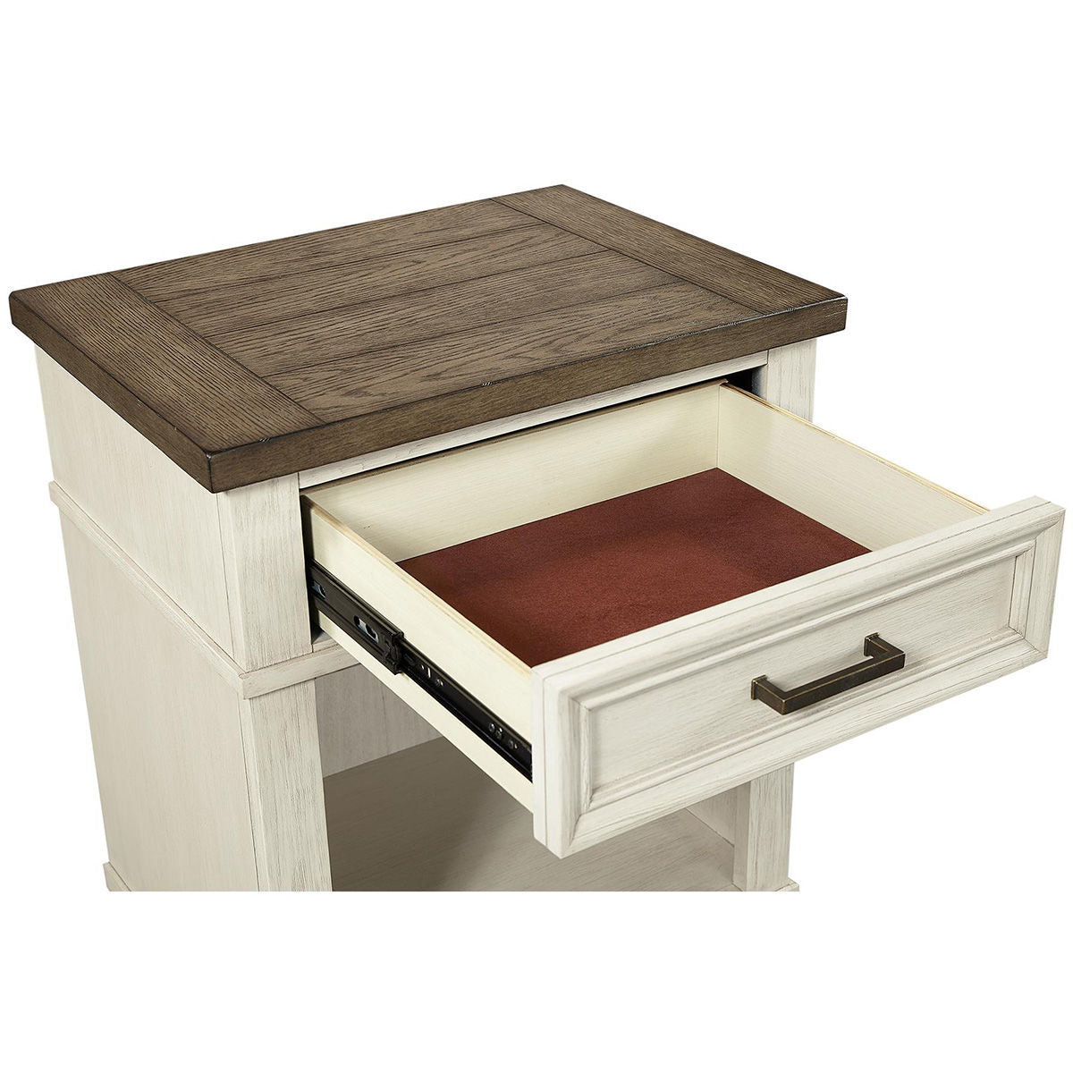 Caraway Aged Ivory 1 Drawer Nightstand