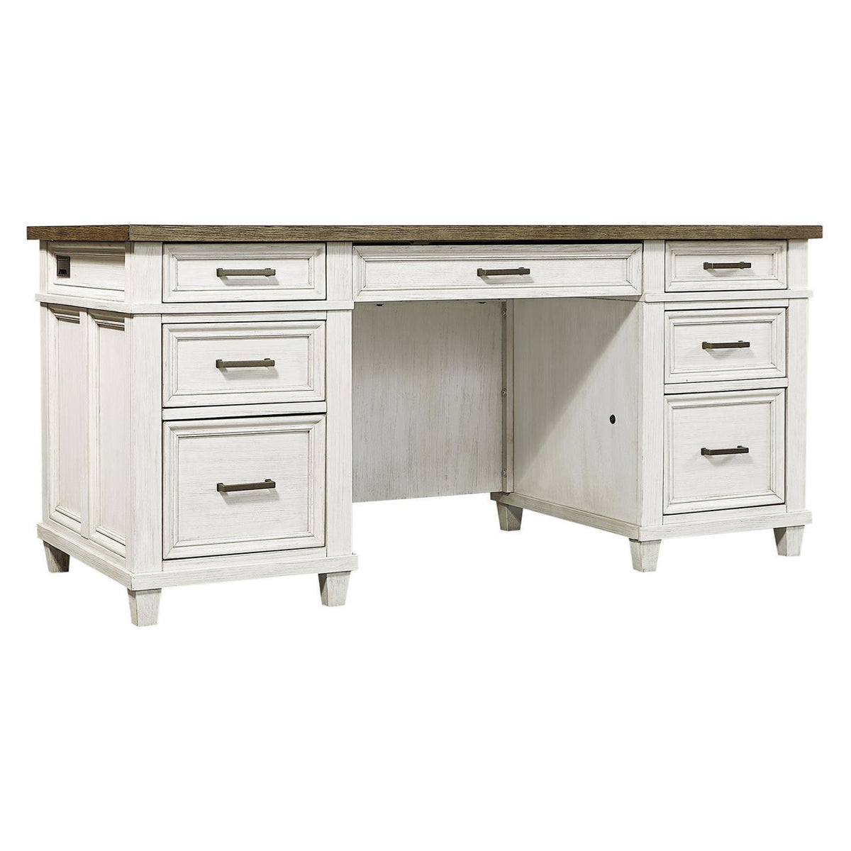 Caraway Aged Ivory 66" Executive Desk