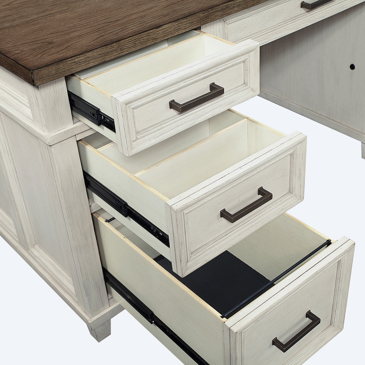 Caraway Aged Ivory Credenza Desk