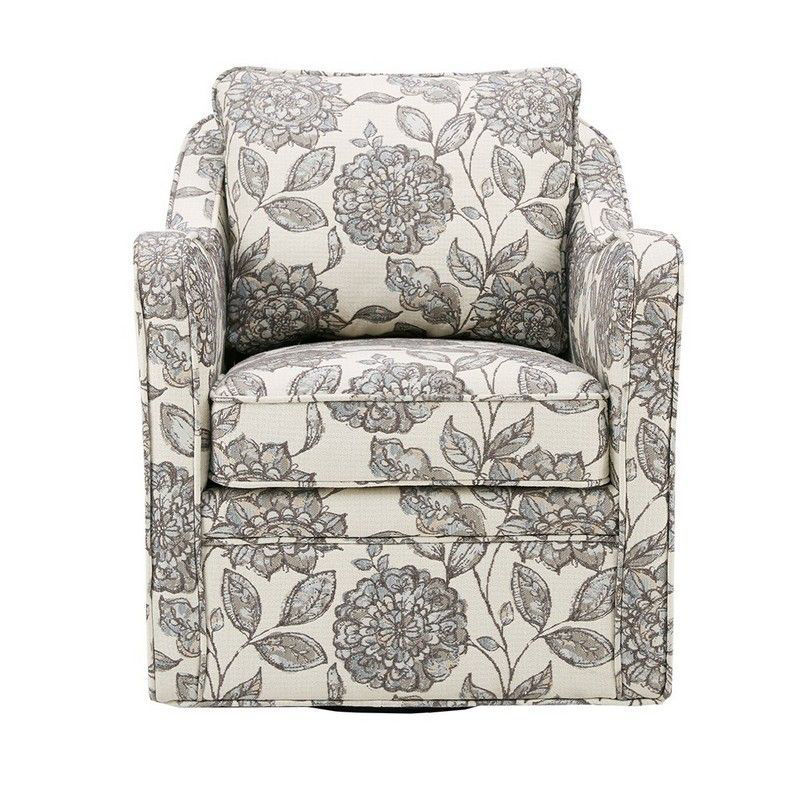 Brianne Slub Weave Wide Seat Swivel Arm Chair