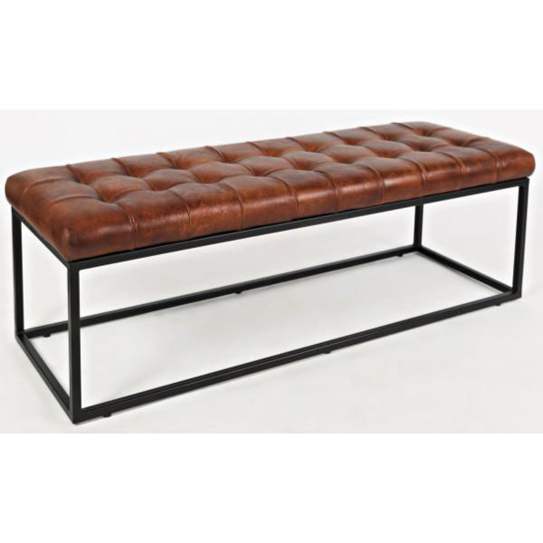 Global Archive Leather Bench