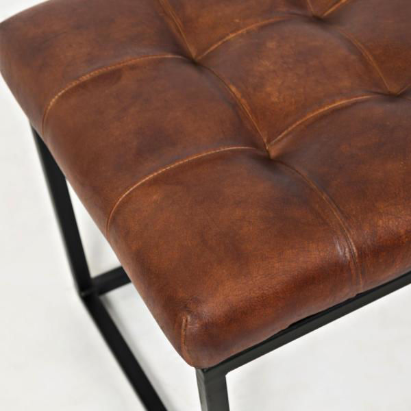 Global Archive Leather Bench