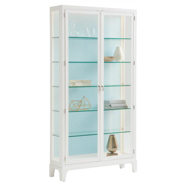 LAKESHORE CURIO WITH SKY BLUE  BACK PANEL