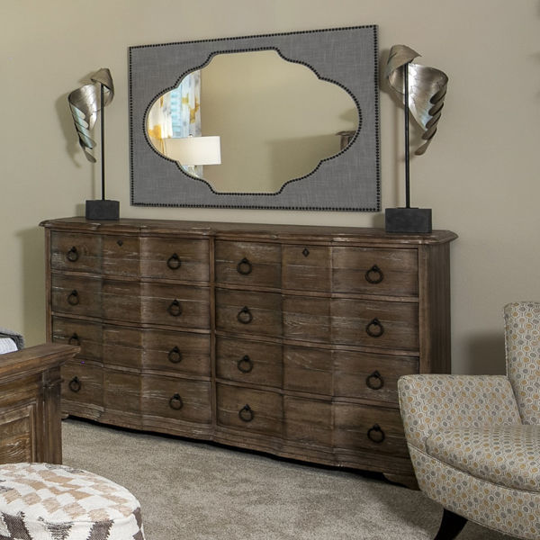 Nourmand Linen Wrapped Mirror