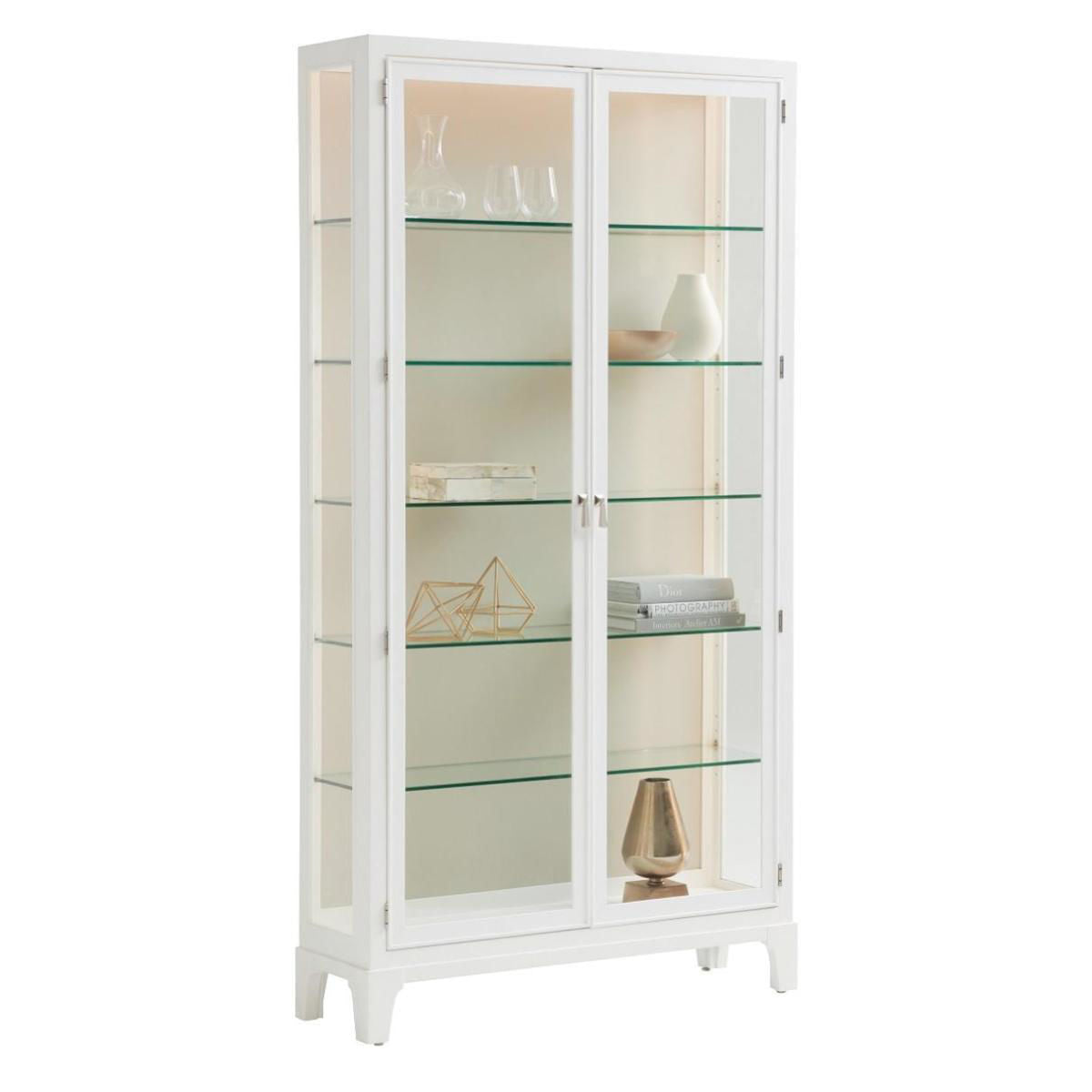 LAKESHORE CURIO WITH ALABASTER BACK PANEL