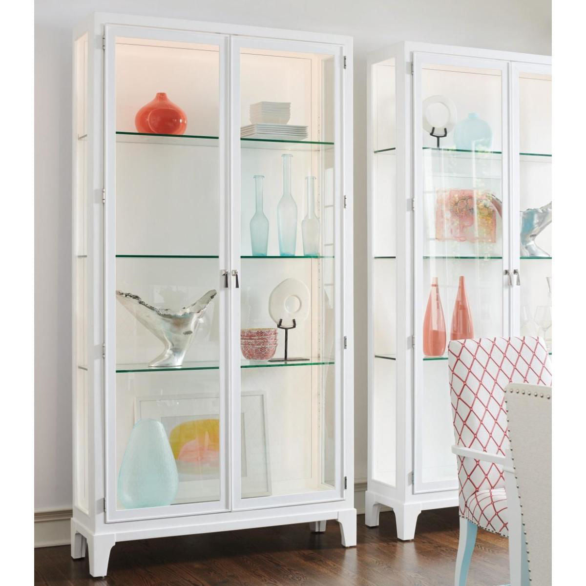LAKESHORE CURIO WITH ALABASTER BACK PANEL